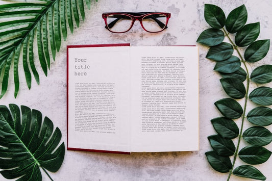 Free Top View Open Book Mockup Psd
