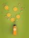 Free Top View Orange Smoothie Mock-Up Psd