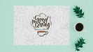 Free Top View Paper On Blue Background Psd