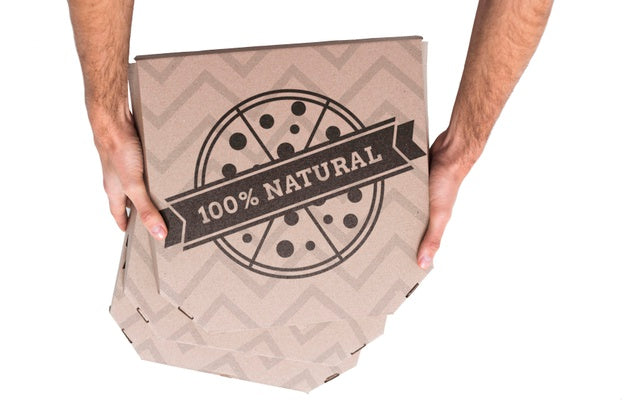 Free Top View Pizza Delivery Boxes Psd