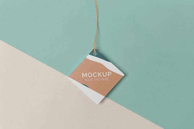 Free Top View Product Tag Mock-Up Psd