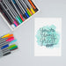 Free Top View Set Of Colorful Pens On A Table Psd