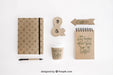 Free Top View Stationery Concept With Office Supplies Psd