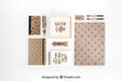 Free Top View Stationery Concept With Office Supplies Psd