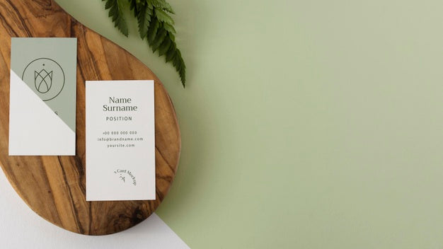 Free Top View Stationery On Wood Frame Psd