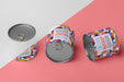 Free Top View Tin Cans Arranged On Table Psd