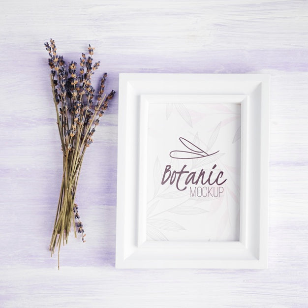 Free Top View White Frame Mock-Up Psd