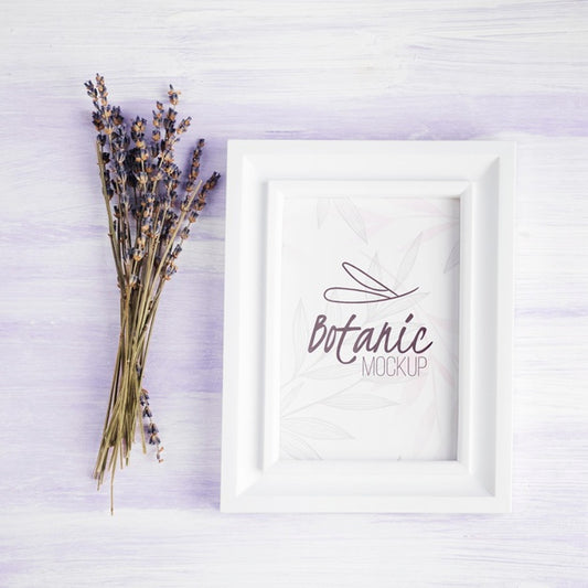 Free Top View White Frame Mock-Up Psd