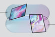 Free Transparent Glass Support With Tablets Psd