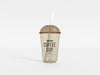 Free Transparent Plastic Coffee Cup With Straw Mockup Psd