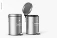Free Trash Cans With Foot Pedal Mockup, Opened And Closed Psd