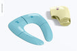 Free Travel Folding Potty Seat Mockup, Opened And Closed Psd