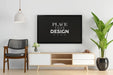 Free Tv In Living Room Mock Up Psd