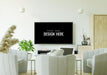 Free Tv In Living Room Mockup Psd