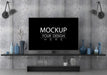 Free Tv In Living Room Psd Mockup Psd