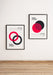 Free Two Framed Poster Template Mockup Hanged On Wall Psd
