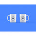 Free Two Mugs On Blue Background Mock Up Psd