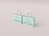 Free Two Realistic Shopping Bag Mockup Psd