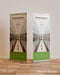Free Two Roll Up Banner Mockup In Interior Scene Psd