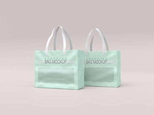 Free Two Shopping Bag Mockup Psd