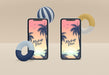 Free Two Smartphones Mock-Up Psd