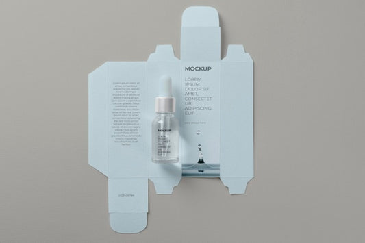 Free Unfolded Cosmetic Box Mockup Psd