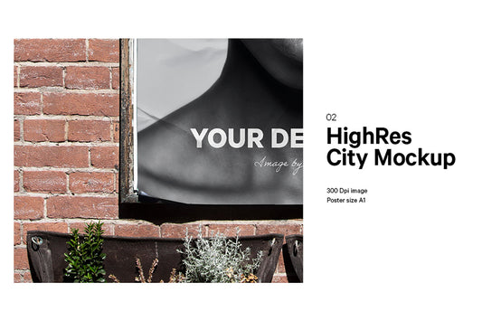 Free Urban A1 Poster Mockup