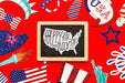 Free Usa Independence Day Mockup With Slate Psd