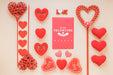Free Valentine Card Mockup With Composition Of Objects Psd