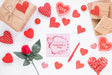 Free Valentine Card Mockup With Composition Of Objects Psd