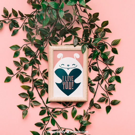 Free Valentine Frame Mockup Psd
