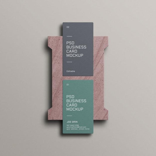 Free Vertical Business Card Mockup Psd
