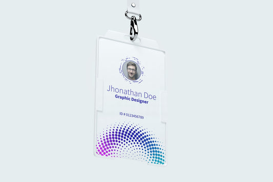 Free Vertical Id Card Mockup 02