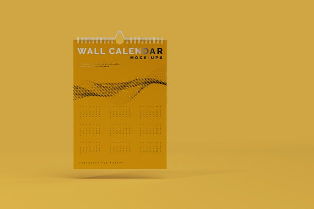 Free Vertical Wall Calendar Mockup Psd