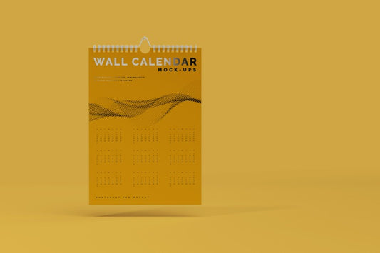 Free Vertical Wall Calendar Mockup Psd
