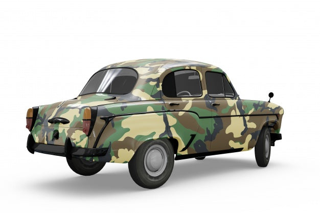Free Vintage Car Mockup Psd