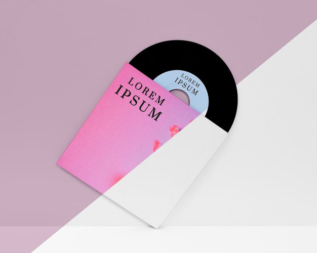 Free Vinyl Records Mock-Up Assortment Psd