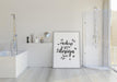 Free Wall Art Canvas Or Picture Frame Mockup On Bathroom Interior Psd