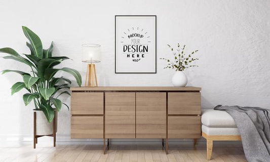 Free Wall Art Or Picture Frame In Living Room Mockup Psd