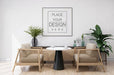 Free Wall Art Or Picture Frame In Living Room Mockup Psd
