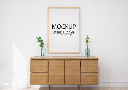 Free Wall Art Or Picture Frame In Living Room Mockup Psd