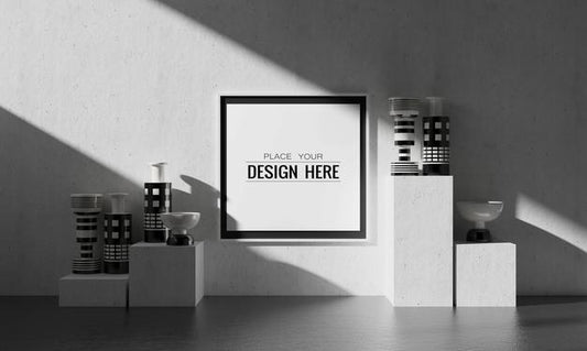 Free Wall Art Or Picture Frame In Living Room Mockup Psd