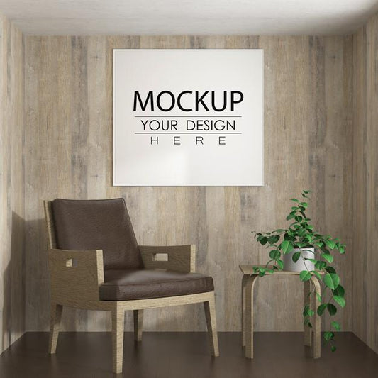 Free Wall Art Or Picture Frame In Living Room Mockup Psd