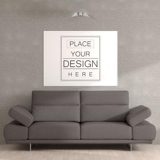 Free Wall Art Or Picture Frame In Living Room Mockup Psd