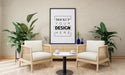Free Wall Art Or Picture Frame In Living Room Mockup Psd