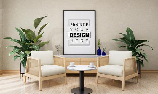 Free Wall Art Or Picture Frame In Living Room Mockup Psd