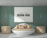 Free Wall Art Or Picture Frame In Living Room Mockup Psd