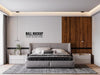 Free Wall Mockup In Bedroom Interior Psd