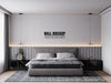 Free Wall Mockup In Bedroom Interior Psd