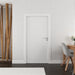 Free Wall With Blank Door Mockup Psd